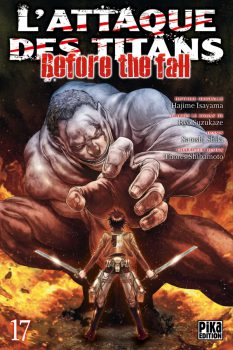 Couverture française du tome 17 de L'Attaque des Titans - Before the Fall